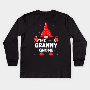 The Granny Gnome Matching Family Christmas Pajama Kids Long Sleeve T-Shirt